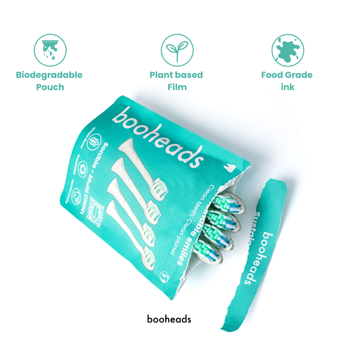 Sonibio - Plant Based Electric Toothbrush Heads Compatible with Sonicare* 4PK